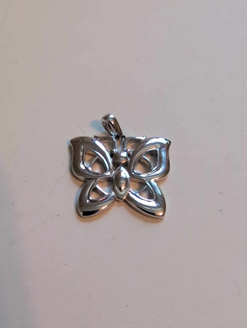Sterling Silver Butterfly Pendant Charm